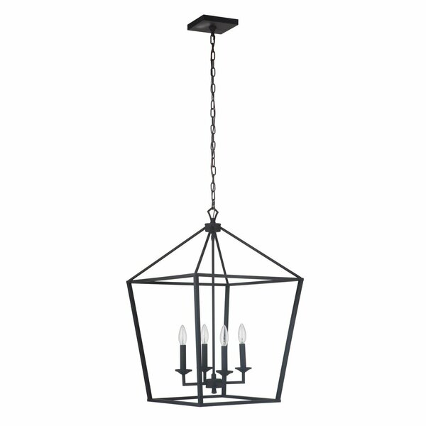 Craftmade Flynt 4 Light Large Foyer in Flat Black 52936-FB